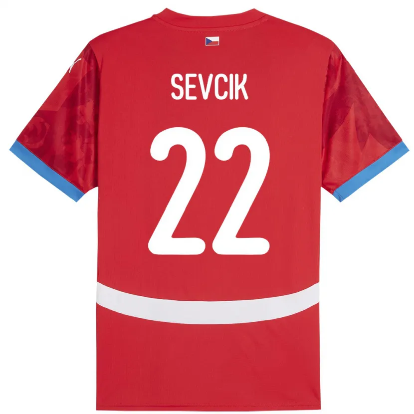 Danxen Børn Tjekkiet Michal Sevcik #22 Rød Hjemmebane Spillertrøjer 24-26 Trøje T-Shirt