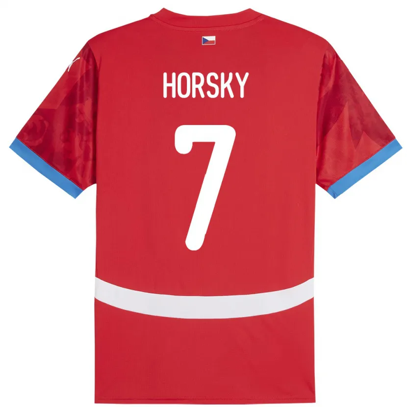 Danxen Børn Tjekkiet Filip Horsky #7 Rød Hjemmebane Spillertrøjer 24-26 Trøje T-Shirt