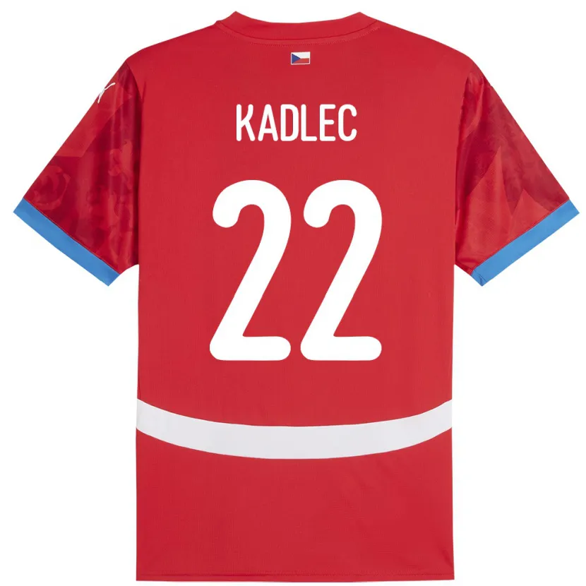 Danxen Børn Tjekkiet Adam Kadlec #22 Rød Hjemmebane Spillertrøjer 24-26 Trøje T-Shirt