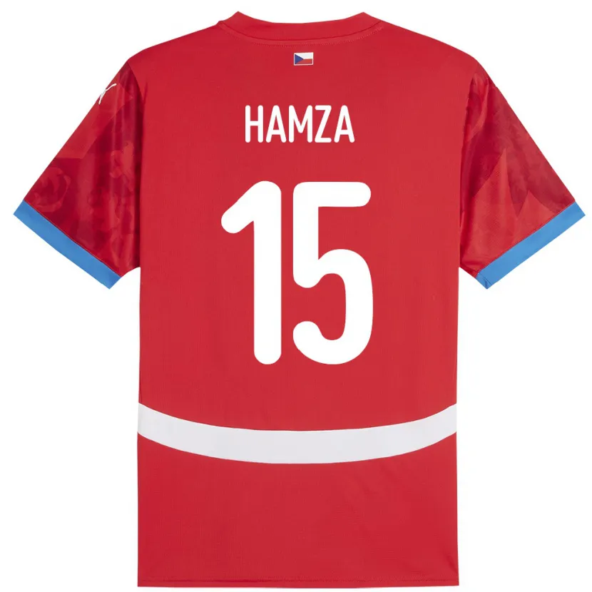 Danxen Børn Tjekkiet Jiri Hamza #15 Rød Hjemmebane Spillertrøjer 24-26 Trøje T-Shirt