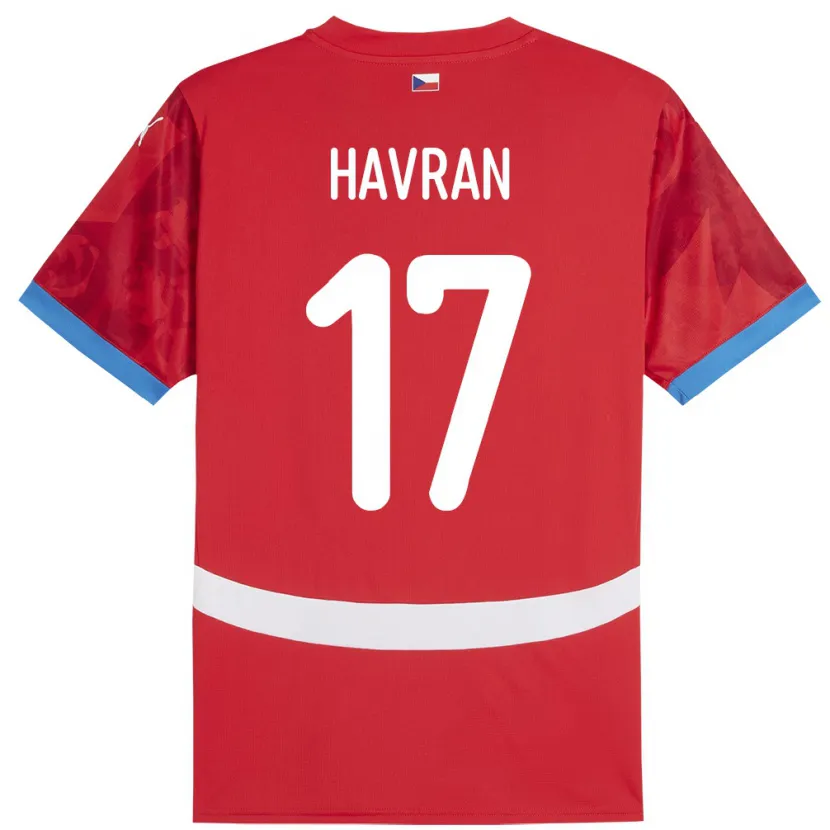 Danxen Børn Tjekkiet Marek Havran #17 Rød Hjemmebane Spillertrøjer 24-26 Trøje T-Shirt