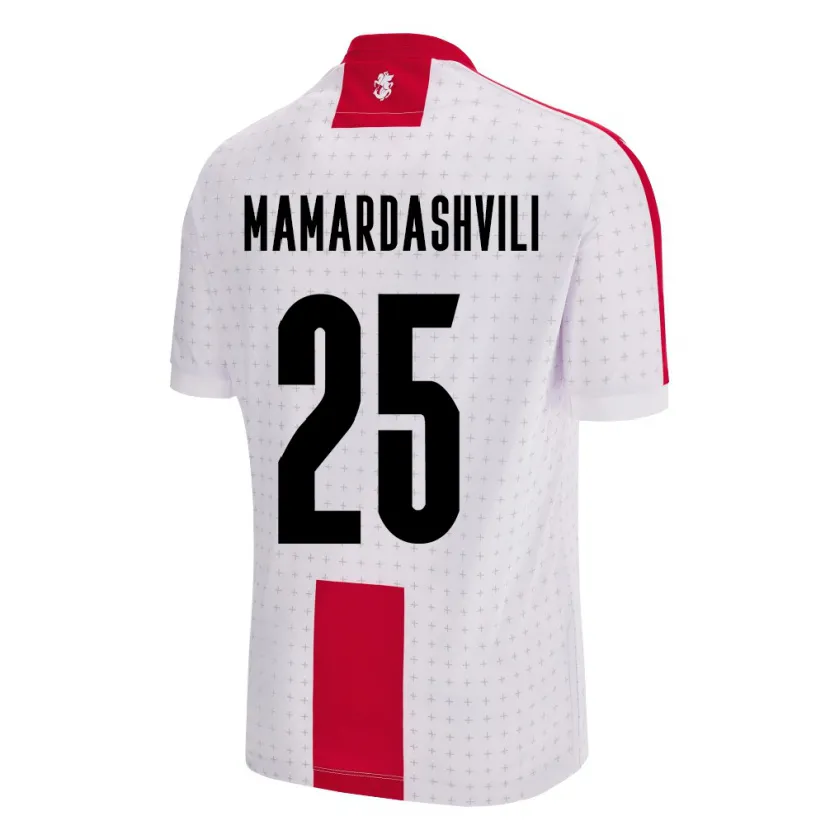 Danxen Børn Georgia Giorgi Mamardashvili #25 Hvid Hjemmebane Spillertrøjer 24-26 Trøje T-Shirt