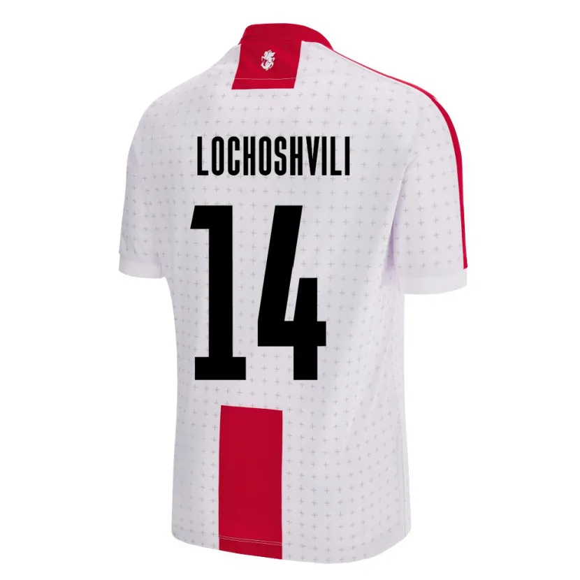 Danxen Børn Georgia Luka Lochoshvili #14 Hvid Hjemmebane Spillertrøjer 24-26 Trøje T-Shirt