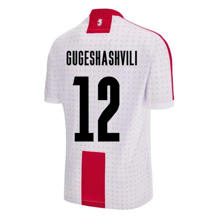 Danxen Børn Georgia Luka Gugeshashvili #12 Hvid Hjemmebane Spillertrøjer 24-26 Trøje T-Shirt