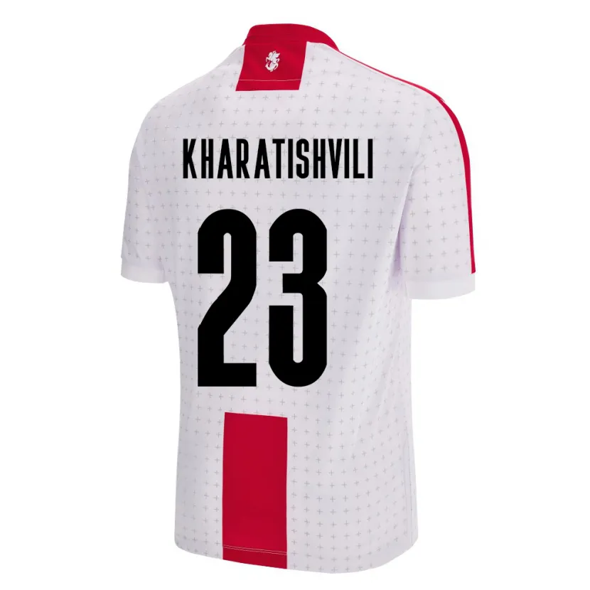 Danxen Børn Georgia Luka Kharatishvili #23 Hvid Hjemmebane Spillertrøjer 24-26 Trøje T-Shirt