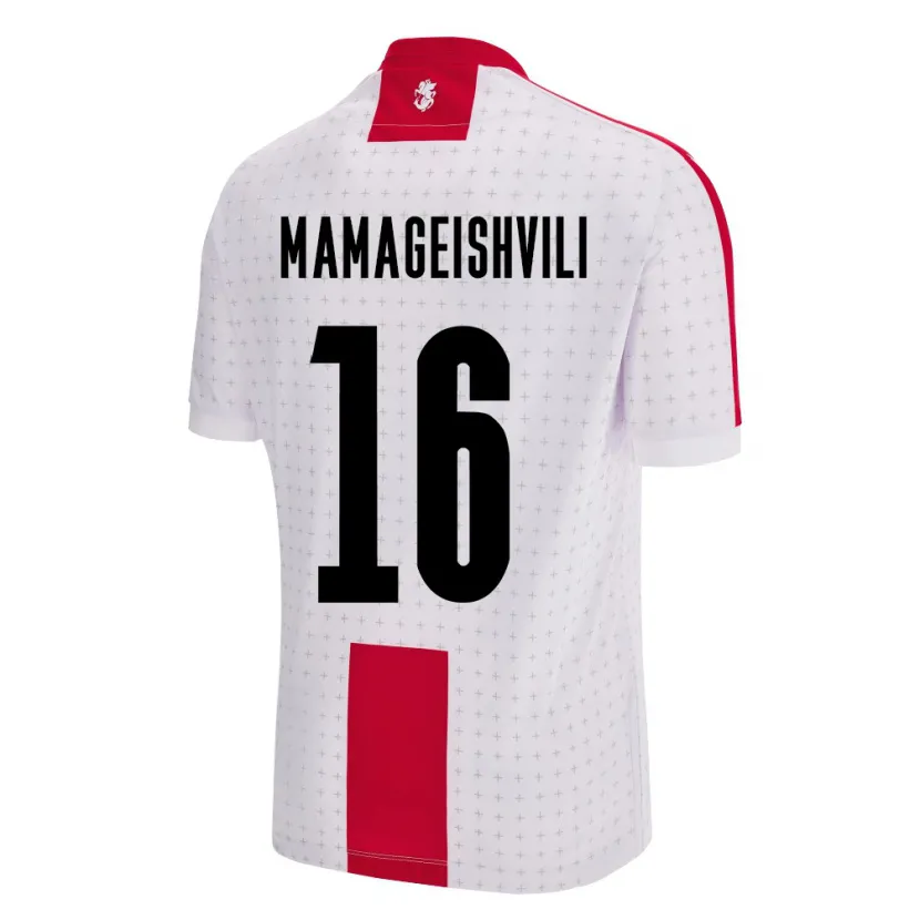 Danxen Børn Georgia Gizo Mamageishvili #16 Hvid Hjemmebane Spillertrøjer 24-26 Trøje T-Shirt