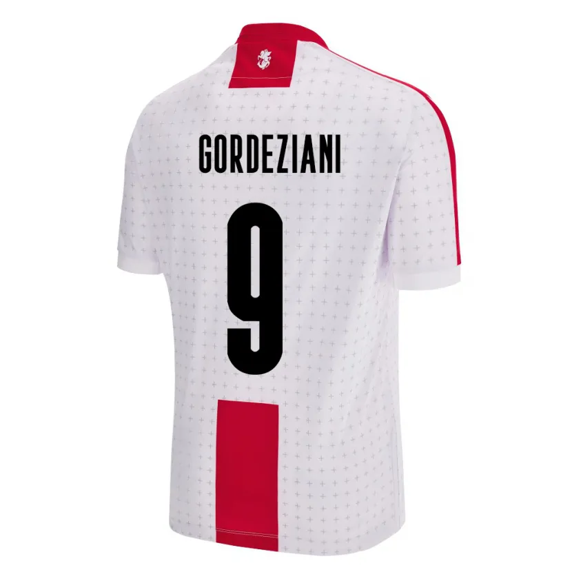 Danxen Børn Georgia Vasilios Gordeziani #9 Hvid Hjemmebane Spillertrøjer 24-26 Trøje T-Shirt