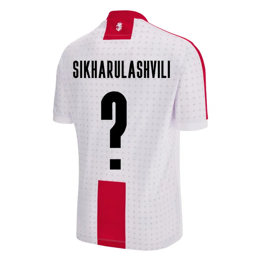 Danxen Børn Georgia Nika Sikharulashvili #0 Hvid Hjemmebane Spillertrøjer 24-26 Trøje T-Shirt