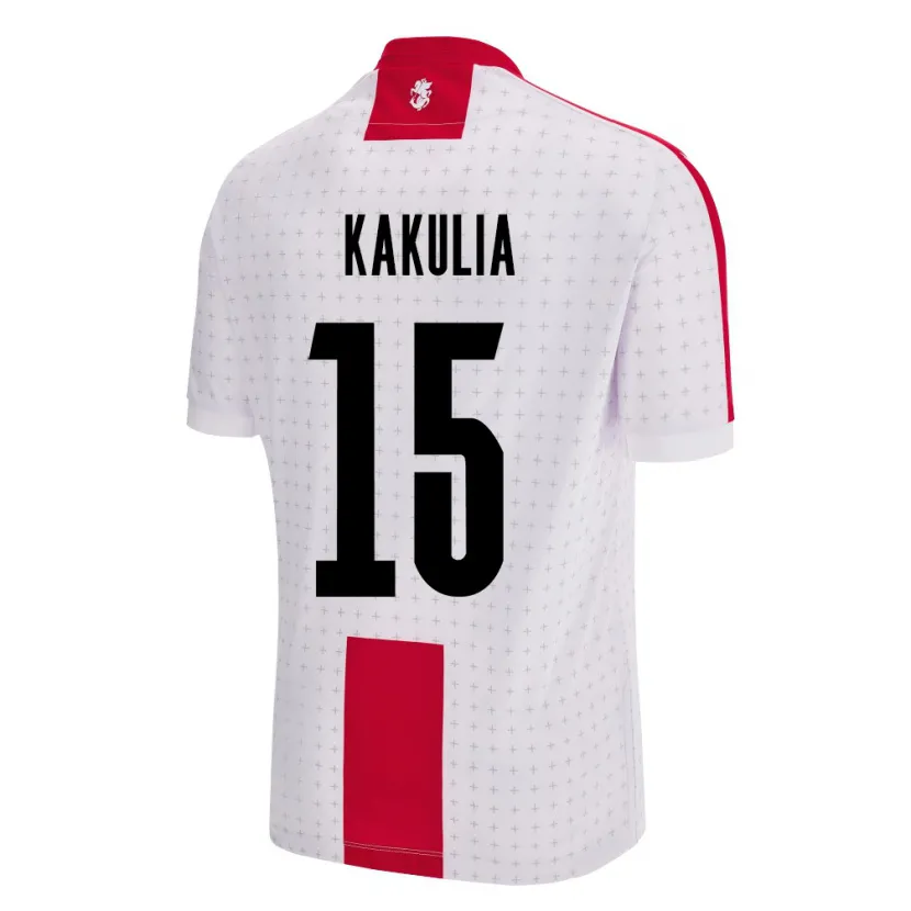 Danxen Børn Georgia Giorgi Kakulia #15 Hvid Hjemmebane Spillertrøjer 24-26 Trøje T-Shirt