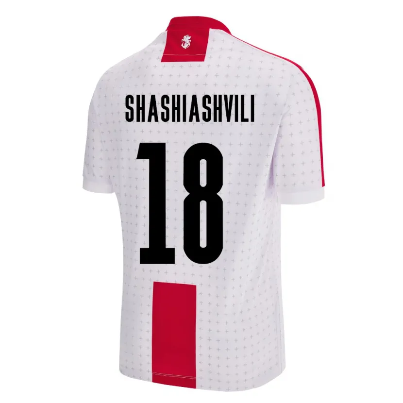 Danxen Børn Georgia Luka Shashiashvili #18 Hvid Hjemmebane Spillertrøjer 24-26 Trøje T-Shirt