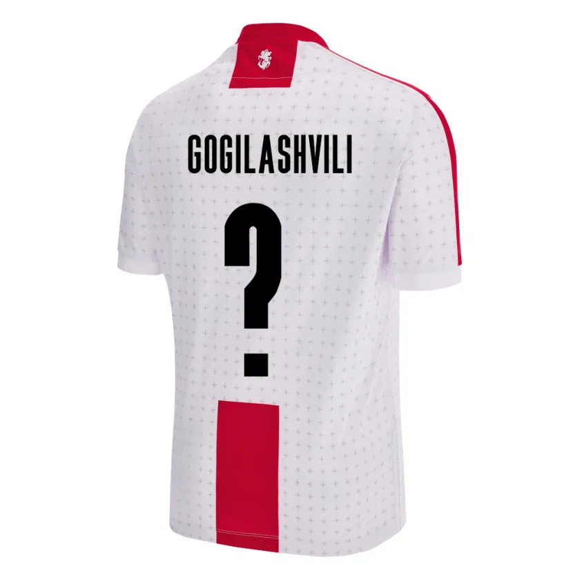 Danxen Børn Georgia Davit Gogilashvili #0 Hvid Hjemmebane Spillertrøjer 24-26 Trøje T-Shirt