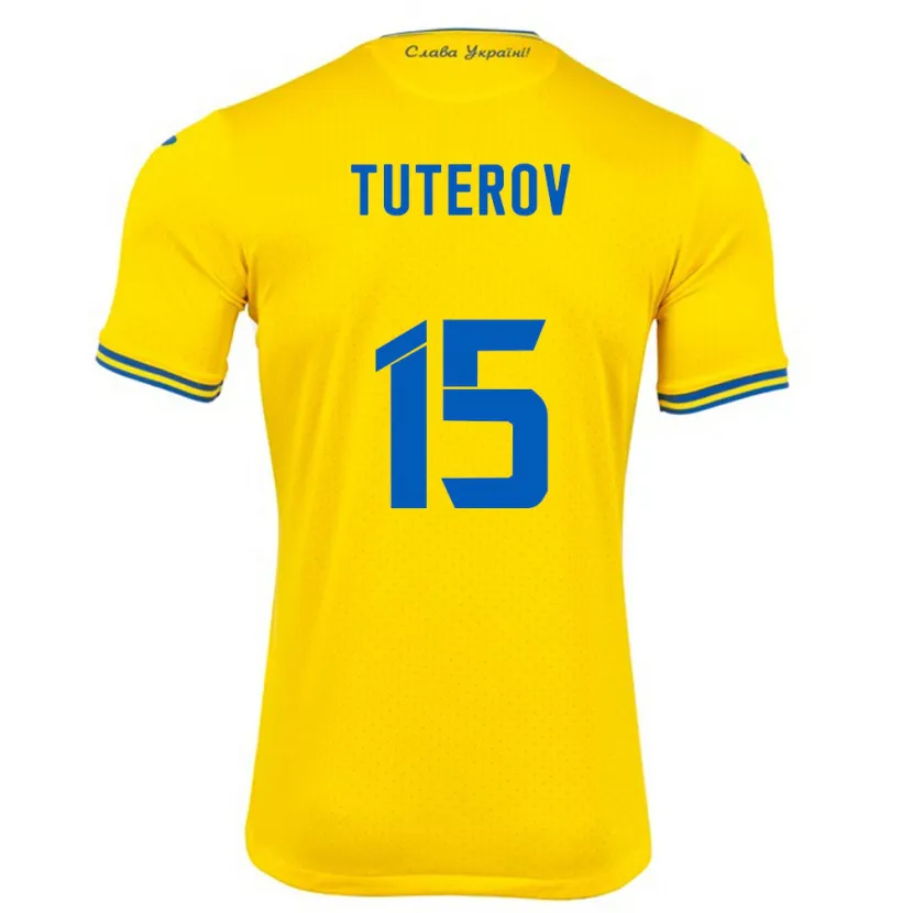 Danxen Børn Ukraine Timur Tuterov #15 Gul Hjemmebane Spillertrøjer 24-26 Trøje T-Shirt