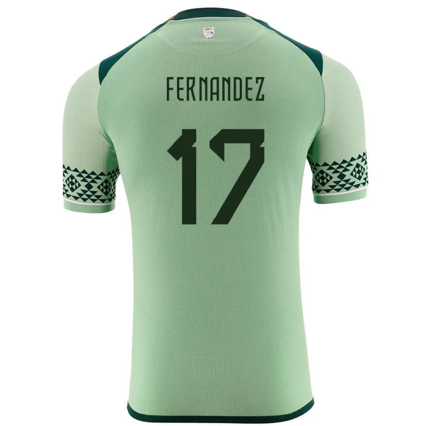 Danxen Børn Bolivia Roberto Fernández #17 Lysegrøn Hjemmebane Spillertrøjer 24-26 Trøje T-Shirt