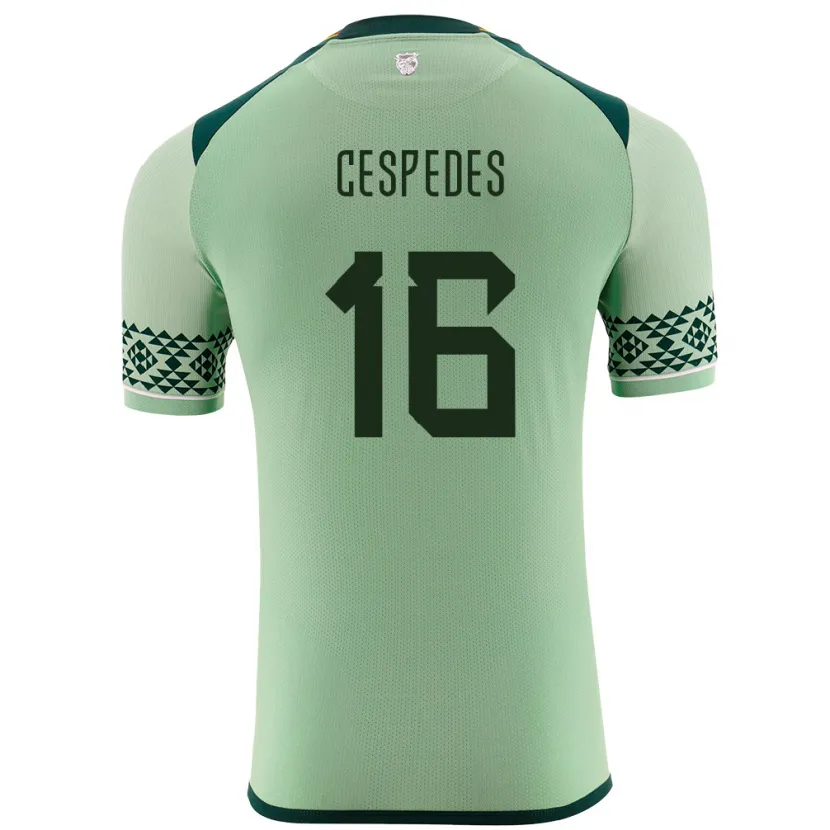 Danxen Børn Bolivia Boris Céspedes #16 Lysegrøn Hjemmebane Spillertrøjer 24-26 Trøje T-Shirt