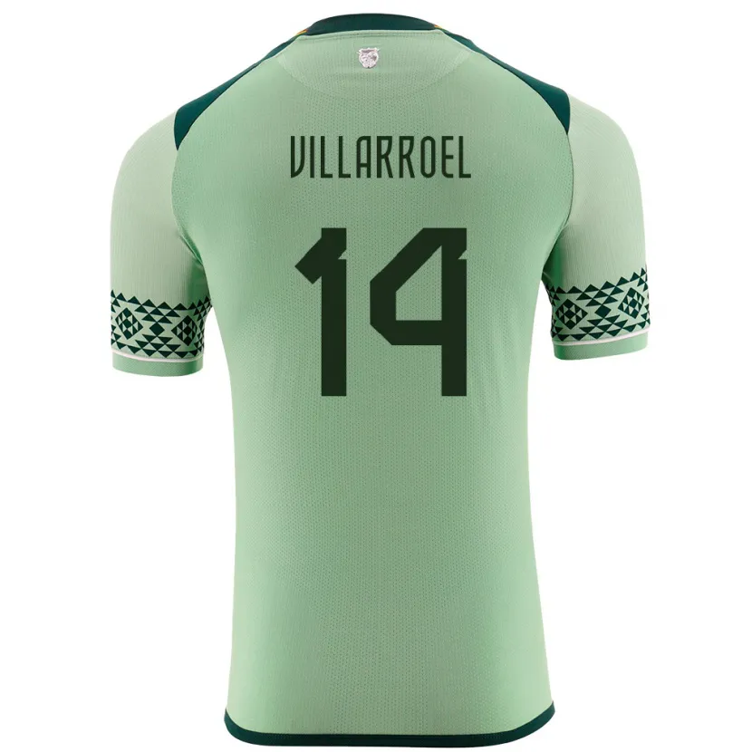 Danxen Børn Bolivia Moisés Villarroel #14 Lysegrøn Hjemmebane Spillertrøjer 24-26 Trøje T-Shirt