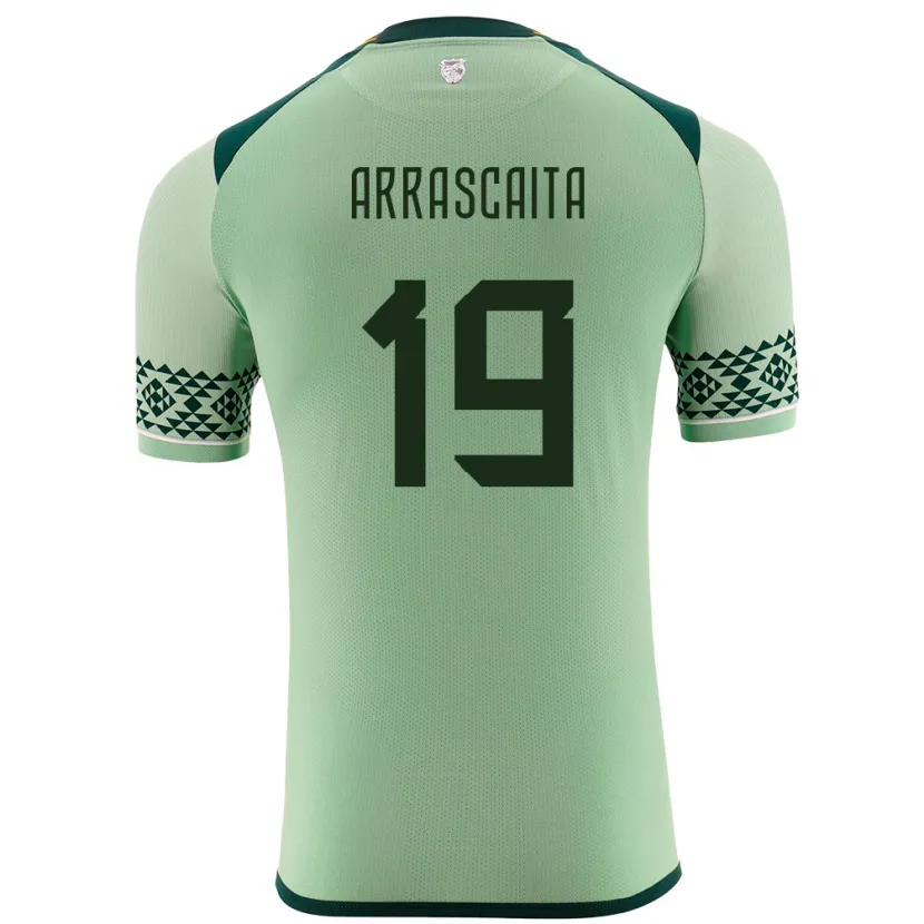 Danxen Børn Bolivia Jaime Arrascaita #19 Lysegrøn Hjemmebane Spillertrøjer 24-26 Trøje T-Shirt