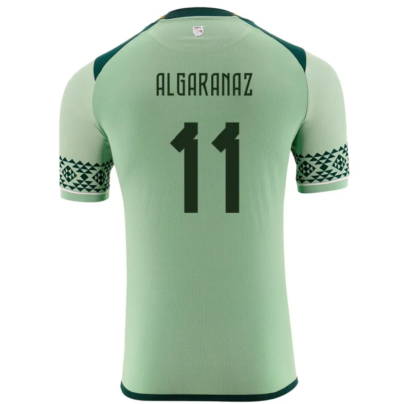 Danxen Børn Bolivia Carmelo Algarañaz #11 Lysegrøn Hjemmebane Spillertrøjer 24-26 Trøje T-Shirt