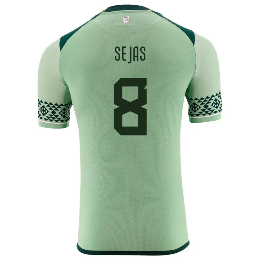 Danxen Børn Bolivia Carlos Sejas #8 Lysegrøn Hjemmebane Spillertrøjer 24-26 Trøje T-Shirt