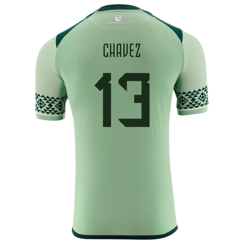 Danxen Børn Bolivia Lucas Chávez #13 Lysegrøn Hjemmebane Spillertrøjer 24-26 Trøje T-Shirt