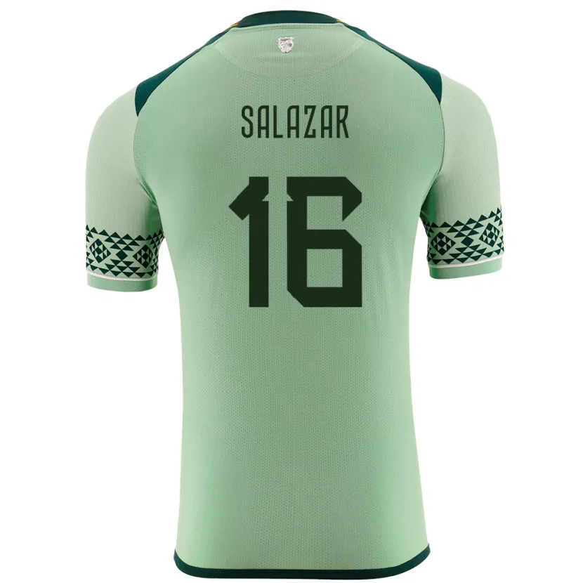 Danxen Børn Bolivia Marco Salazar #16 Lysegrøn Hjemmebane Spillertrøjer 24-26 Trøje T-Shirt