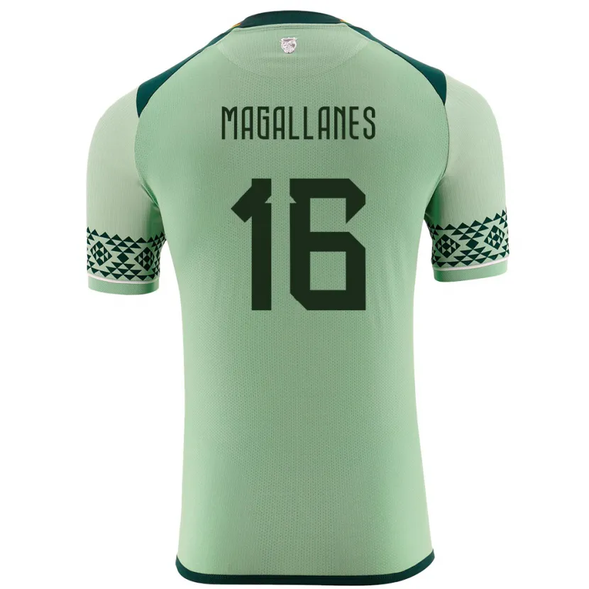 Danxen Børn Bolivia Juan Magallanes #16 Lysegrøn Hjemmebane Spillertrøjer 24-26 Trøje T-Shirt