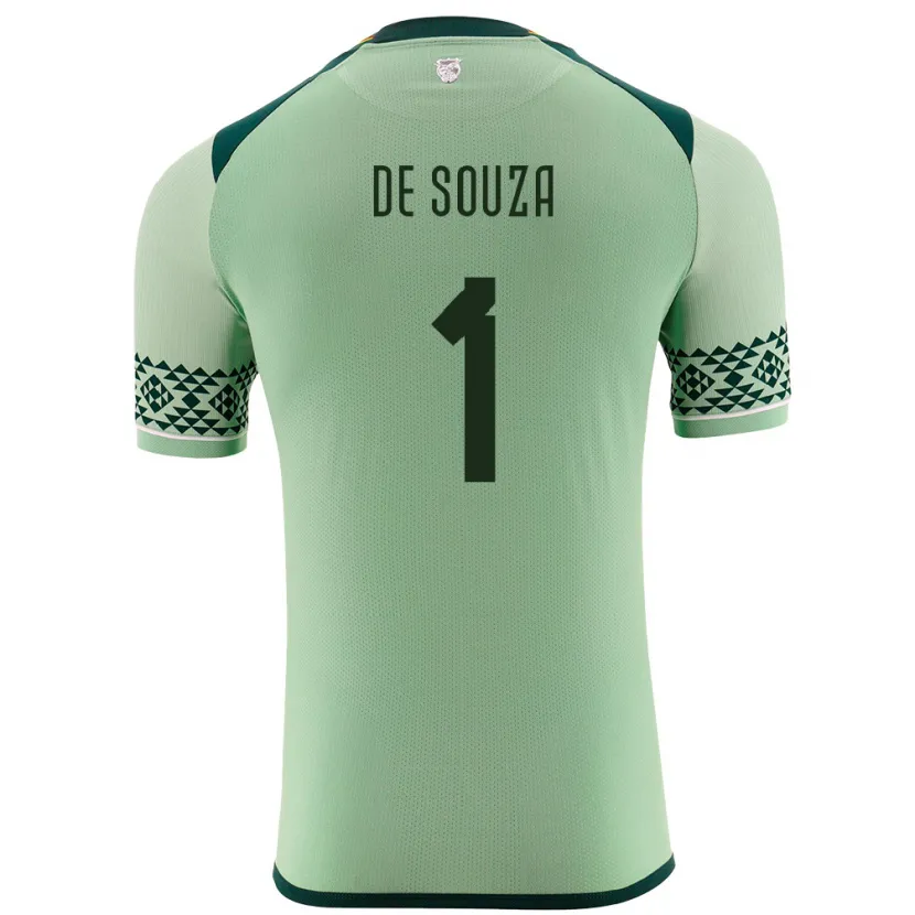 Danxen Børn Bolivia Victor De Souza #1 Lysegrøn Hjemmebane Spillertrøjer 24-26 Trøje T-Shirt