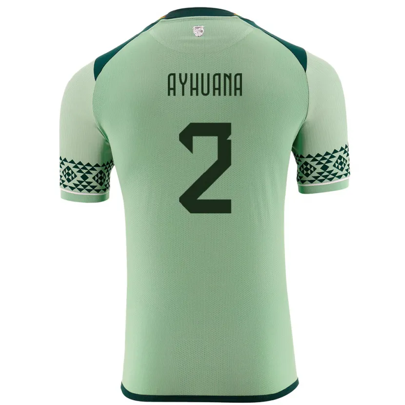 Danxen Børn Bolivia Anderson Ayhuana #2 Lysegrøn Hjemmebane Spillertrøjer 24-26 Trøje T-Shirt