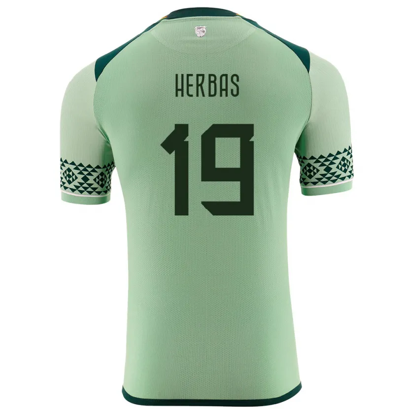 Danxen Børn Bolivia Alan Herbas #19 Lysegrøn Hjemmebane Spillertrøjer 24-26 Trøje T-Shirt