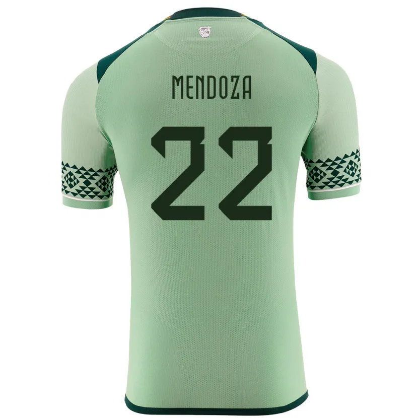 Danxen Børn Bolivia Gonzalo Mendoza #22 Lysegrøn Hjemmebane Spillertrøjer 24-26 Trøje T-Shirt