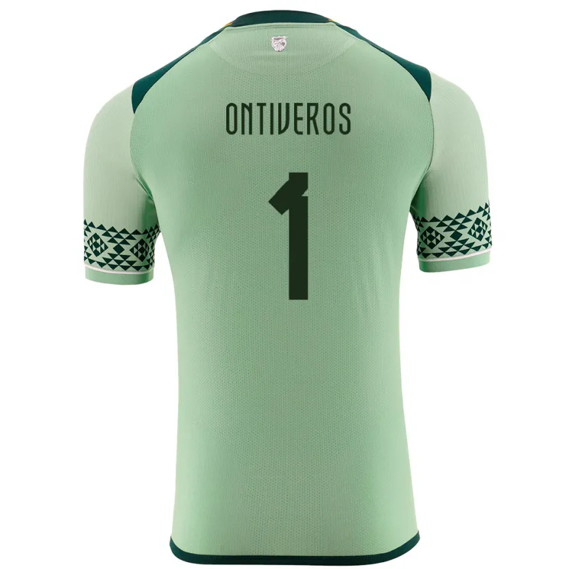 Danxen Børn Bolivia Mel Ontiveros #1 Lysegrøn Hjemmebane Spillertrøjer 24-26 Trøje T-Shirt