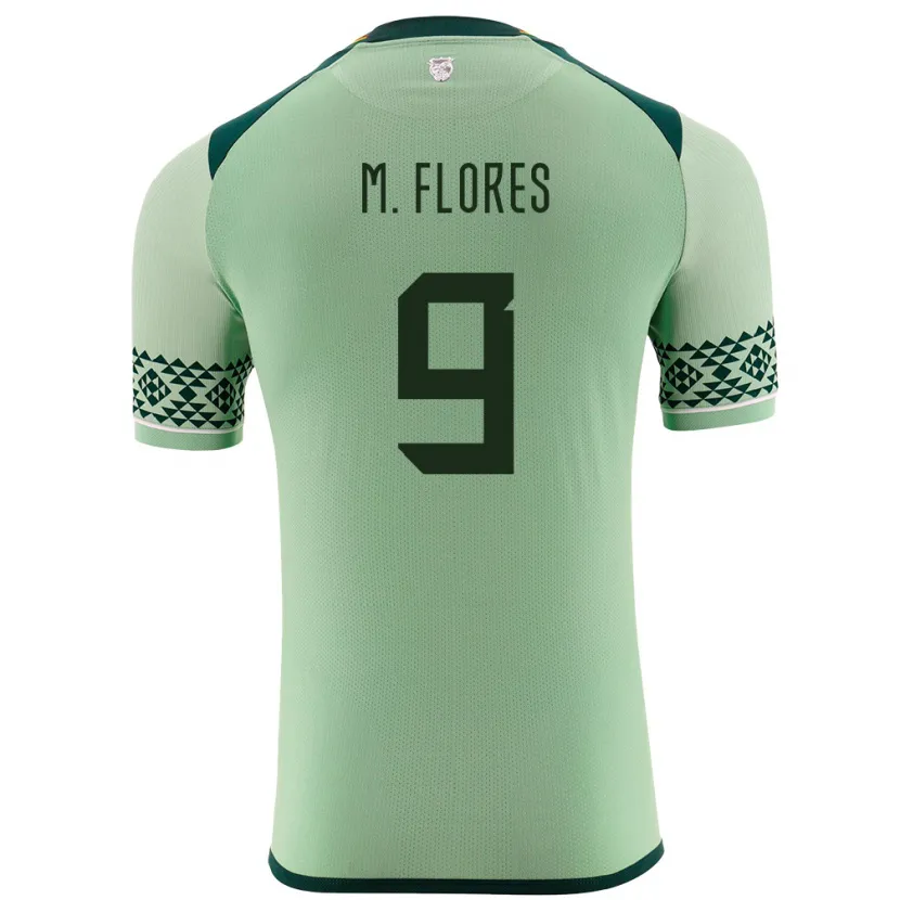 Danxen Børn Bolivia Marlene Flores #9 Lysegrøn Hjemmebane Spillertrøjer 24-26 Trøje T-Shirt