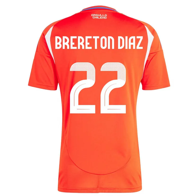 Danxen Børn Chile Ben Brereton Díaz #22 Rød Hjemmebane Spillertrøjer 24-26 Trøje T-Shirt