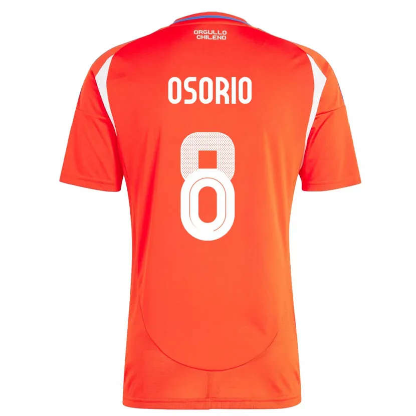 Danxen Børn Chile Darío Osorio #8 Rød Hjemmebane Spillertrøjer 24-26 Trøje T-Shirt