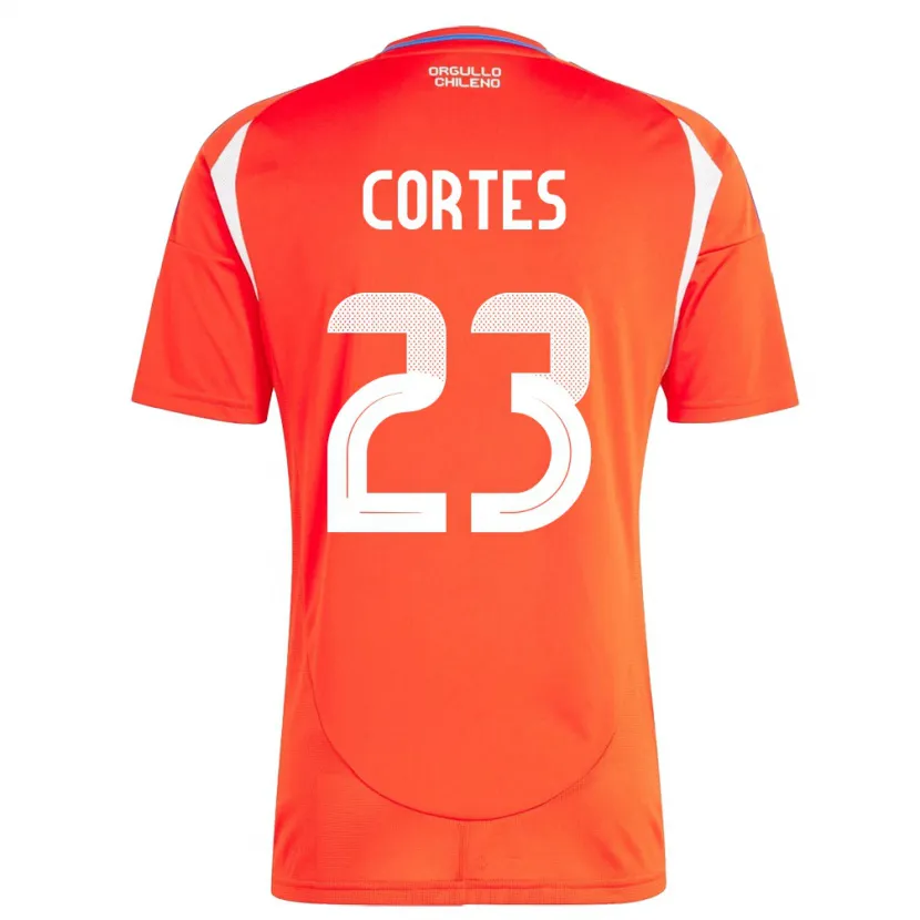 Danxen Børn Chile Brayan Cortés #23 Rød Hjemmebane Spillertrøjer 24-26 Trøje T-Shirt