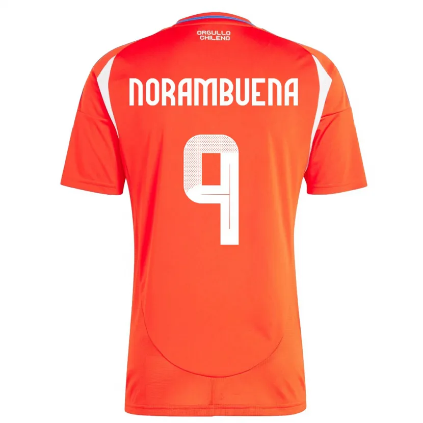 Danxen Børn Chile Gabriel Norambuena #9 Rød Hjemmebane Spillertrøjer 24-26 Trøje T-Shirt