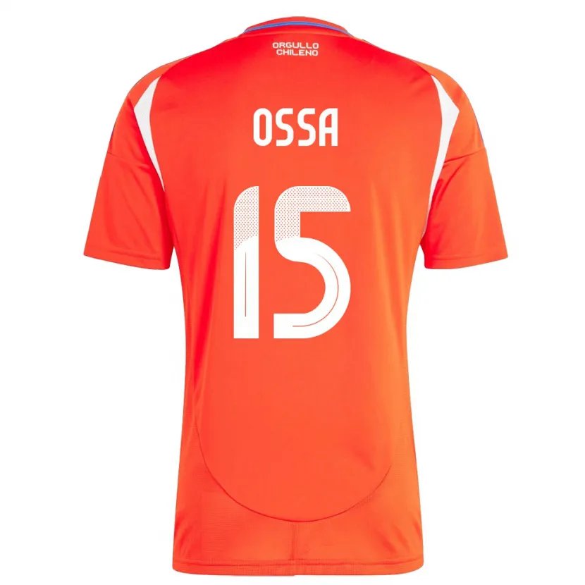 Danxen Børn Chile Diego Ossa #15 Rød Hjemmebane Spillertrøjer 24-26 Trøje T-Shirt