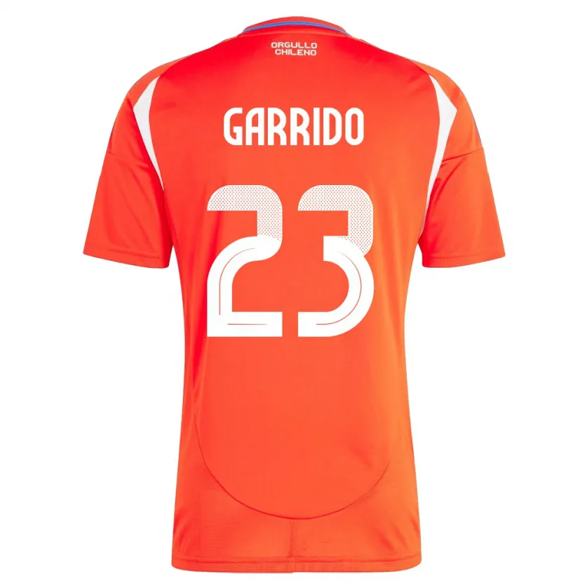 Danxen Børn Chile Pedro Garrido #23 Rød Hjemmebane Spillertrøjer 24-26 Trøje T-Shirt