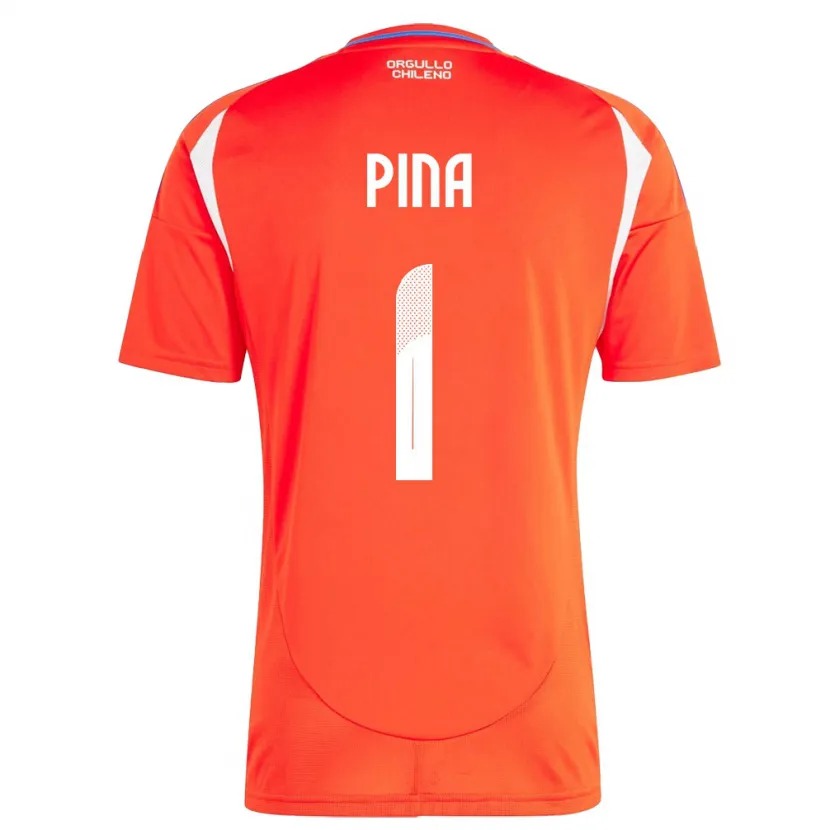 Danxen Børn Chile Cristóbal Piña #1 Rød Hjemmebane Spillertrøjer 24-26 Trøje T-Shirt