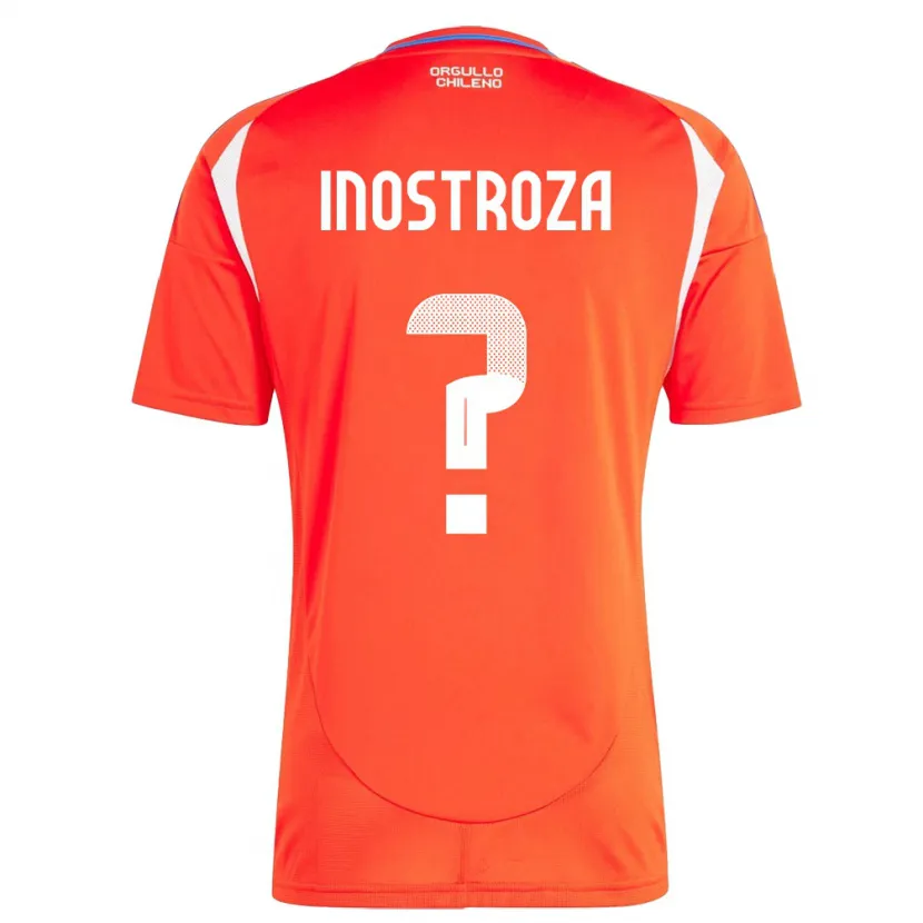 Danxen Børn Chile Fernando Inostroza #0 Rød Hjemmebane Spillertrøjer 24-26 Trøje T-Shirt