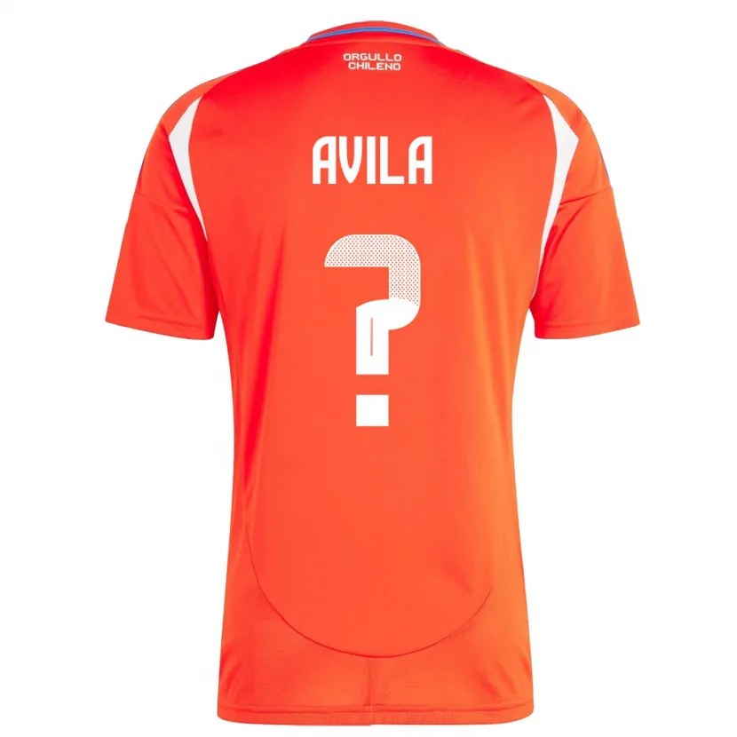 Danxen Børn Chile Gustavo Ávila #0 Rød Hjemmebane Spillertrøjer 24-26 Trøje T-Shirt