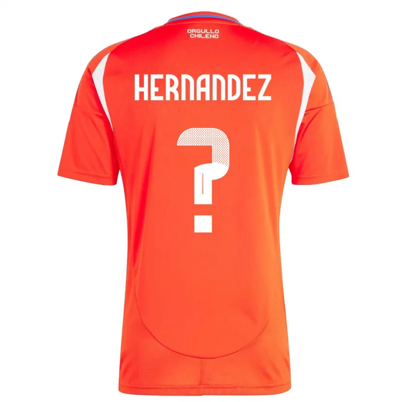 Danxen Børn Chile Camilo Hernández #0 Rød Hjemmebane Spillertrøjer 24-26 Trøje T-Shirt