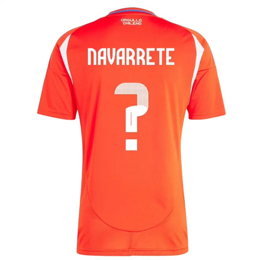 Danxen Børn Chile Sebastián Navarrete #0 Rød Hjemmebane Spillertrøjer 24-26 Trøje T-Shirt