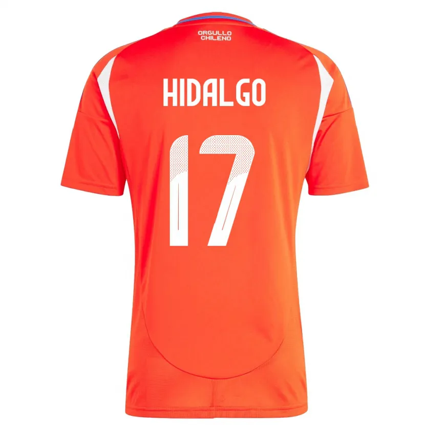 Danxen Børn Chile Fernanda Hidalgo #17 Rød Hjemmebane Spillertrøjer 24-26 Trøje T-Shirt