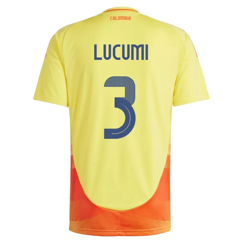 Danxen Børn Colombia Jhon Lucumí #3 Gul Hjemmebane Spillertrøjer 24-26 Trøje T-Shirt