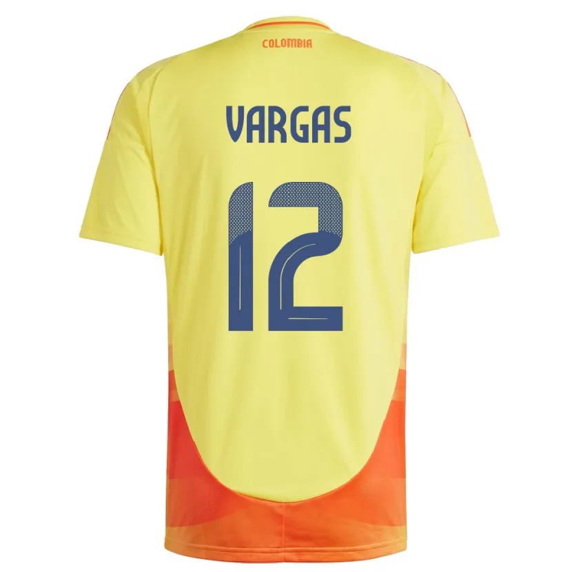 Danxen Børn Colombia Camilo Vargas #12 Gul Hjemmebane Spillertrøjer 24-26 Trøje T-Shirt