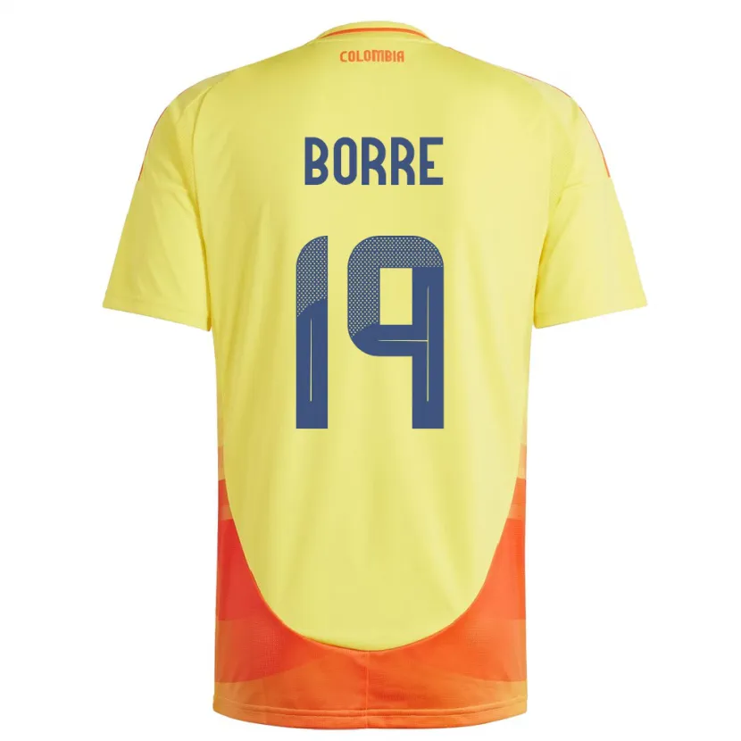 Danxen Børn Colombia Rafael Borré #19 Gul Hjemmebane Spillertrøjer 24-26 Trøje T-Shirt