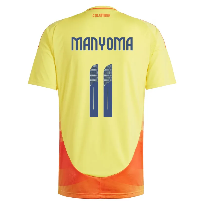 Danxen Børn Colombia Alexis Manyoma #11 Gul Hjemmebane Spillertrøjer 24-26 Trøje T-Shirt