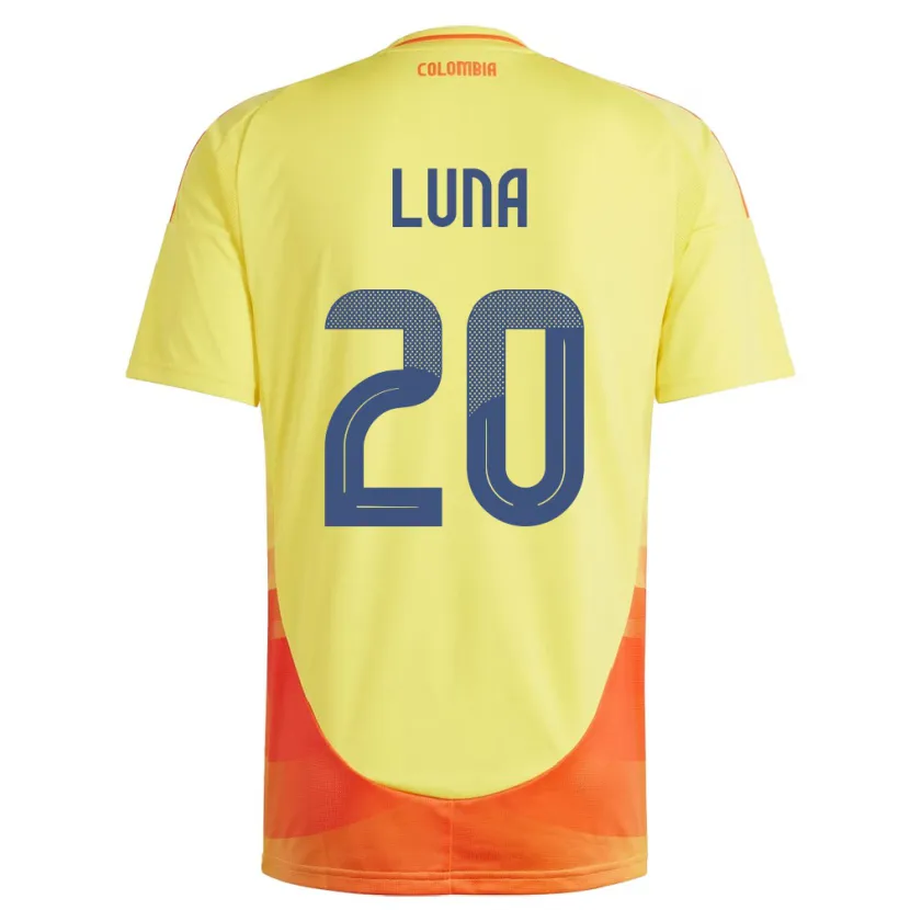 Danxen Børn Colombia Daniel Luna #20 Gul Hjemmebane Spillertrøjer 24-26 Trøje T-Shirt