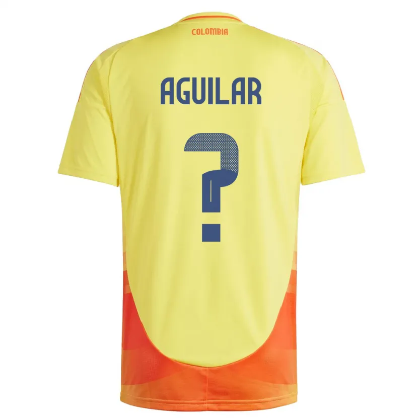 Danxen Børn Colombia Alejandro Aguilar #0 Gul Hjemmebane Spillertrøjer 24-26 Trøje T-Shirt