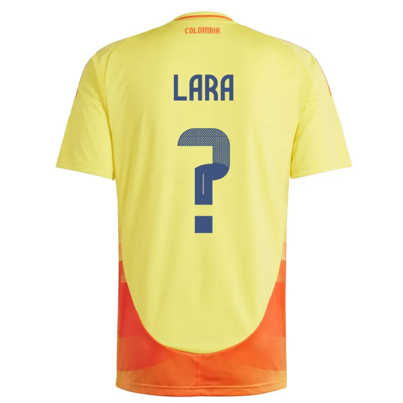 Danxen Børn Colombia Nicolás Lara #0 Gul Hjemmebane Spillertrøjer 24-26 Trøje T-Shirt